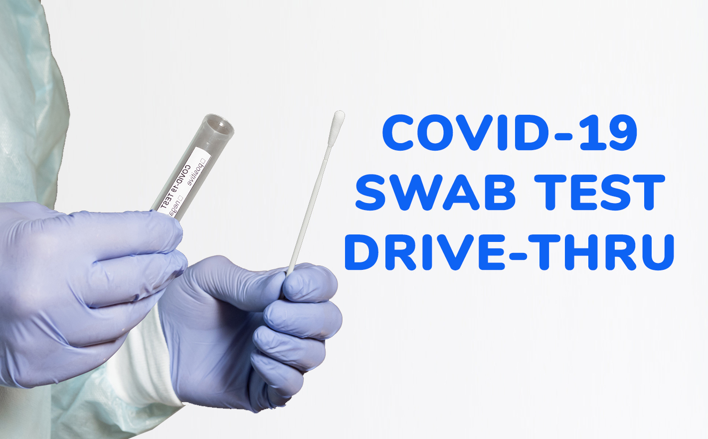 COVID-19 swab test drive thru service